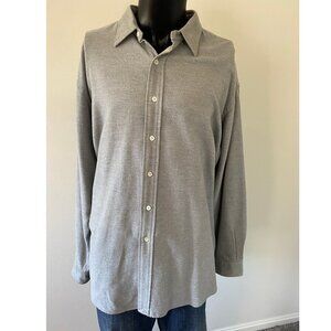 Silver Gray Vintage 90’s Polo Ralph Lauren Button Up (XL wears big and tall).